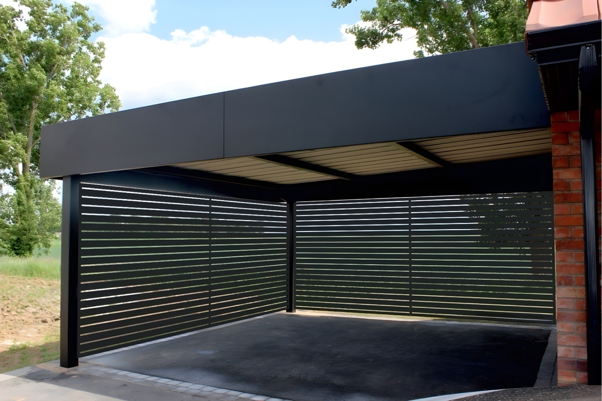 Хай-тек автонавес из поликарбоната для машин Односкатный навес из сотового поликарбоната